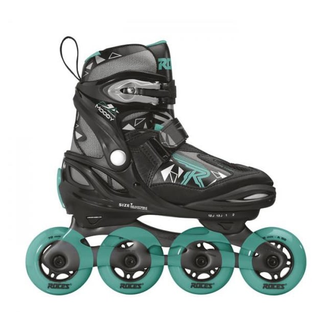 Roller JR  moody girl tif noir-aqua T30-35 - ROCES
