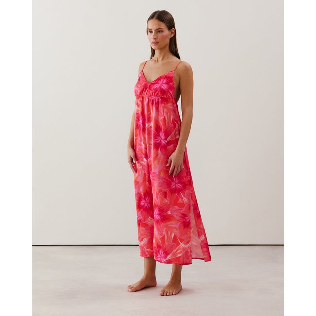 Nuisette longue en satin MASRILIZ rose <span itemprop=