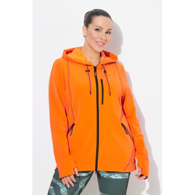 Veste en molleton à capuche orange clair <span itemprop=
