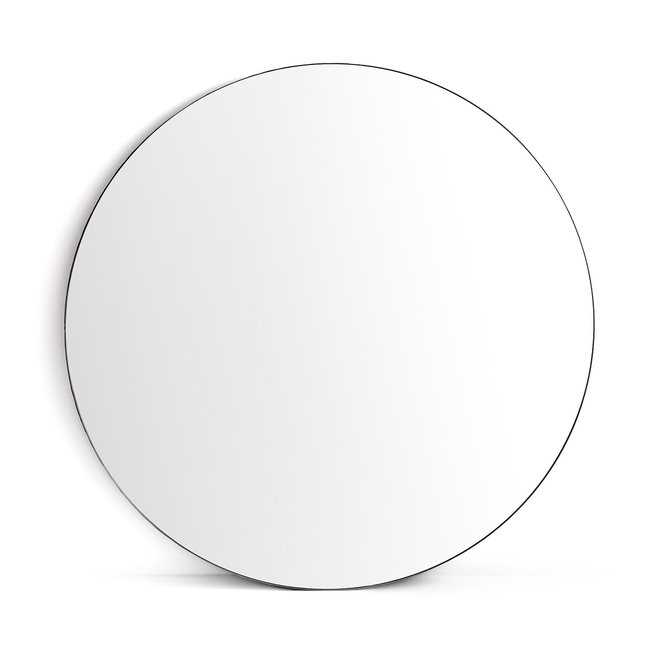Miroir rond en métal fer ø140 cm , Iodus Couleur noir <span itemprop=
