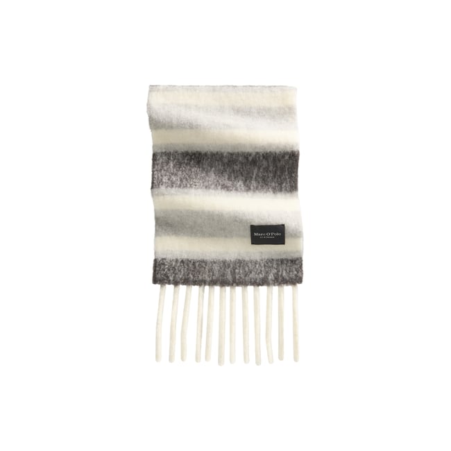 écharpe en laine d'alpaga toute douce gris foncé <span itemprop=
