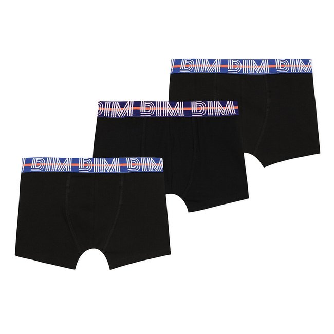 Pack of 3 Hipsters in Stretch Cotton, black, DIM