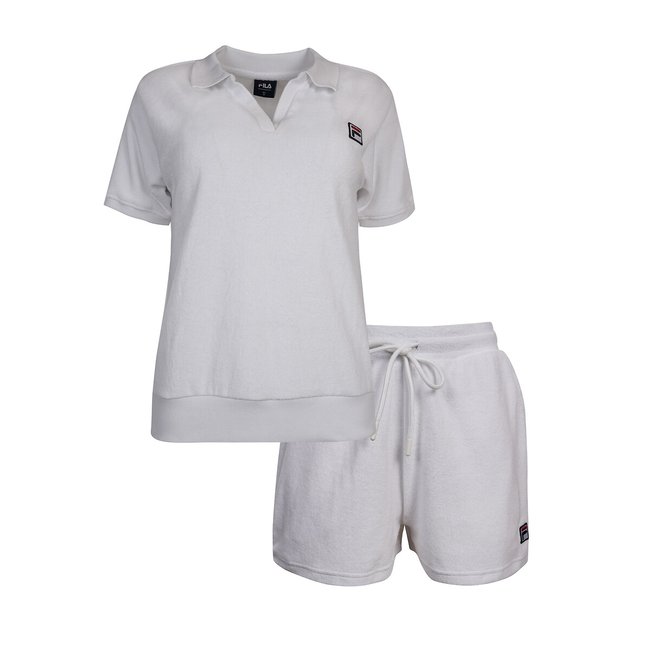 Conjunto de pijama, em turco branco <span itemprop=