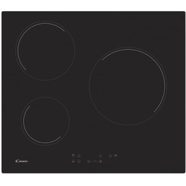 Plaque De Cuisson Candy CTPS63SCTTWIFI - 3 Zones Induction + 3 Gaz - Connectée Wi-Fi - 3500W - Noir - Encastrable