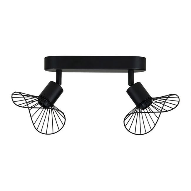 Rampe 2 Spots Orientables Capeline Noir Couleur noir <span itemprop=