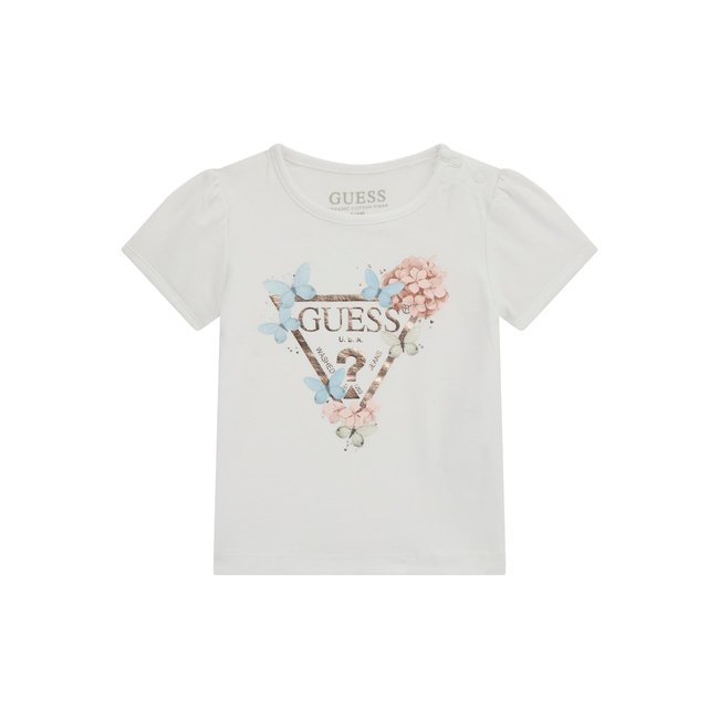 T-Shirt Logo Triangulaire Floral - GUESS KIDS