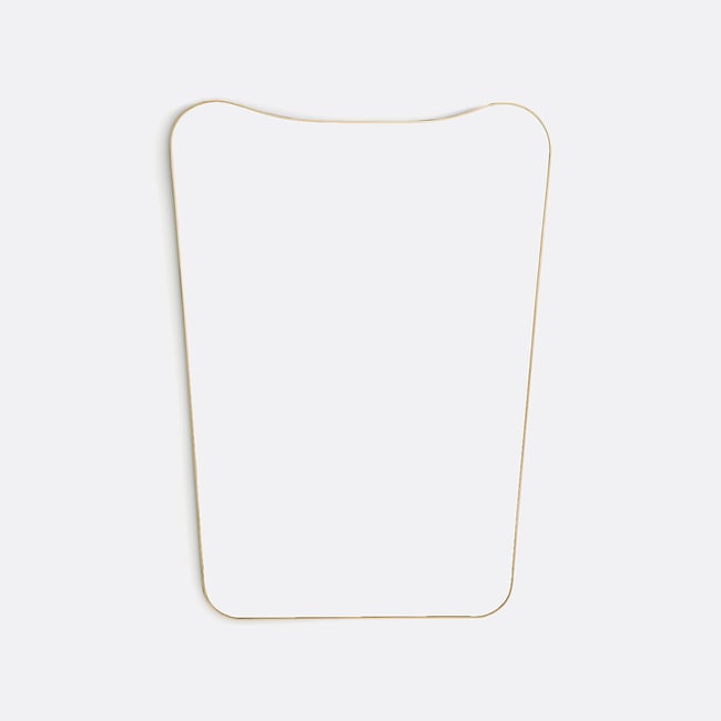 Miroir en laiton 90 x 65 cm, Uyova Couleur laiton <span itemprop=