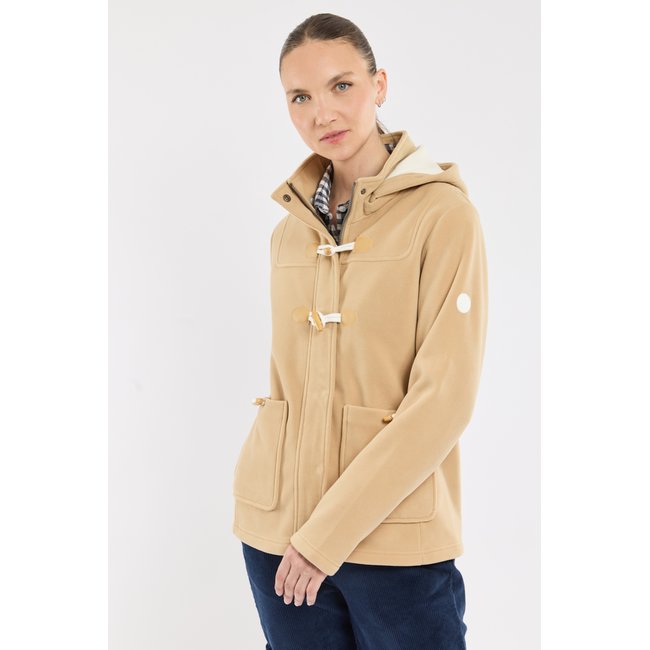 Veste polaire en polyester recyclé MALZEN beige <span itemprop=