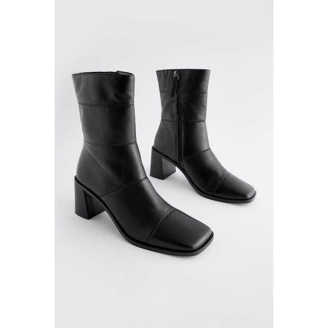 Bottines à bout carré et talon haut de gamme - NEXT