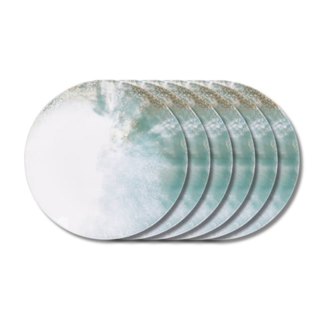 Assiette plate Islande 27 cm (lot de 6) Couleur bleu <span itemprop=