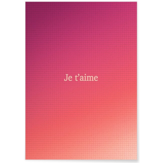 Affiche 'Amour puzzle' Couleur blanc <span itemprop=