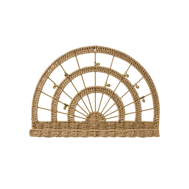 Pêle mêle corde de papier arc en ciel Couleur beige <span itemprop=
