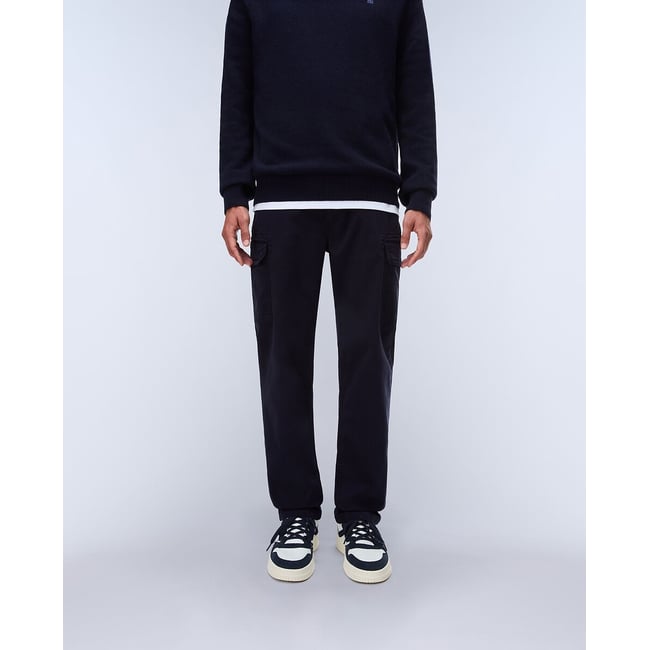 Pantalon cargo, stretch, Yasuni bleu marine <span itemprop=