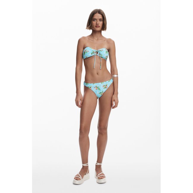 Haut de bikini ananas bleu <span itemprop=