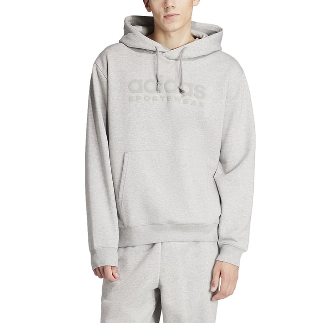 Sweat à capuche All SZN gris chiné <span itemprop=