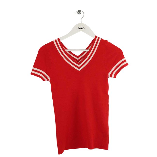 T-shirt en cachemire - Très Bon État rouge <span itemprop=
