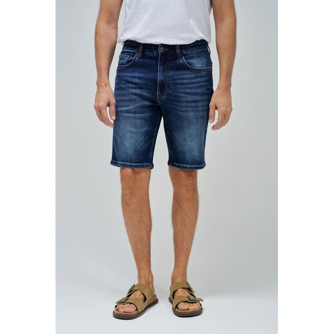 SHORTS REGULAR S-ACTIV EN JEAN bleu denim <span itemprop=