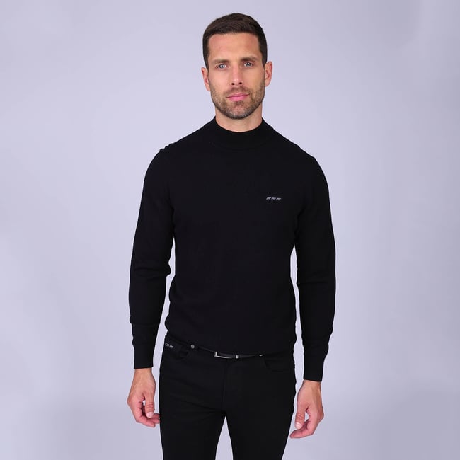 Pull col montant noir <span itemprop=