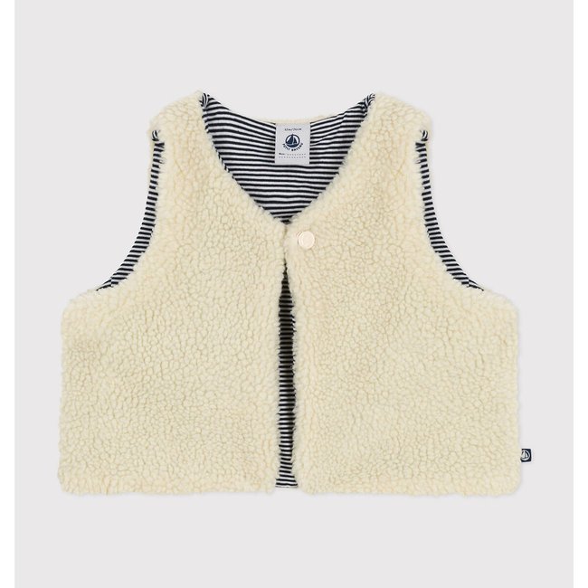 Sherpa Gilet, ecru, PETIT BATEAU