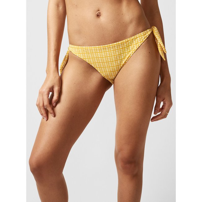 Braguita de bikini Ella cuadros amarillo/blanco <span itemprop=