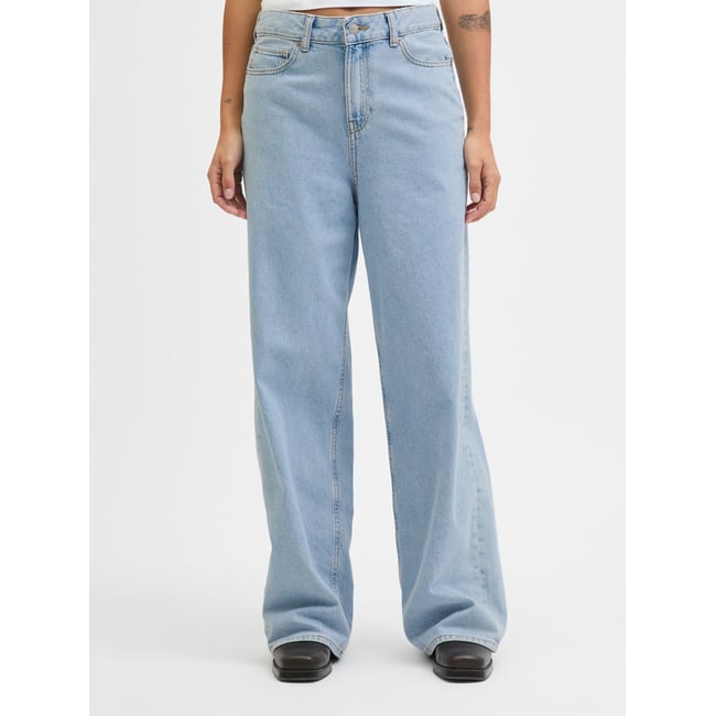 Jean À Coupe Large light blue denim <span itemprop=