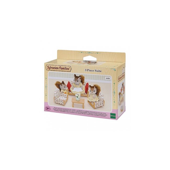 4464   Salon avec Canape 2 fauteuils et table basse - SYLVANIAN FAMILIES