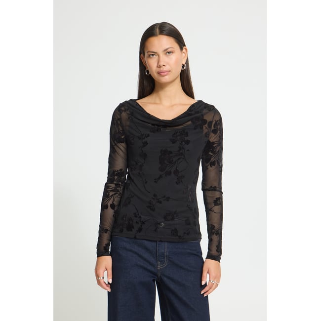 T-shirt à manches longues noir black <span itemprop=