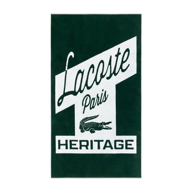 Serviette de plage en coton, L RÉTRO vert <span itemprop=