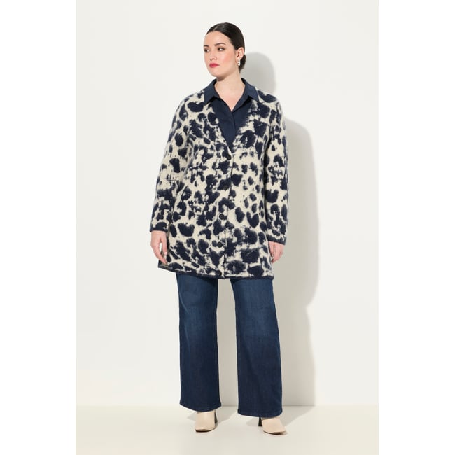 Cardigan en maille marine <span itemprop=