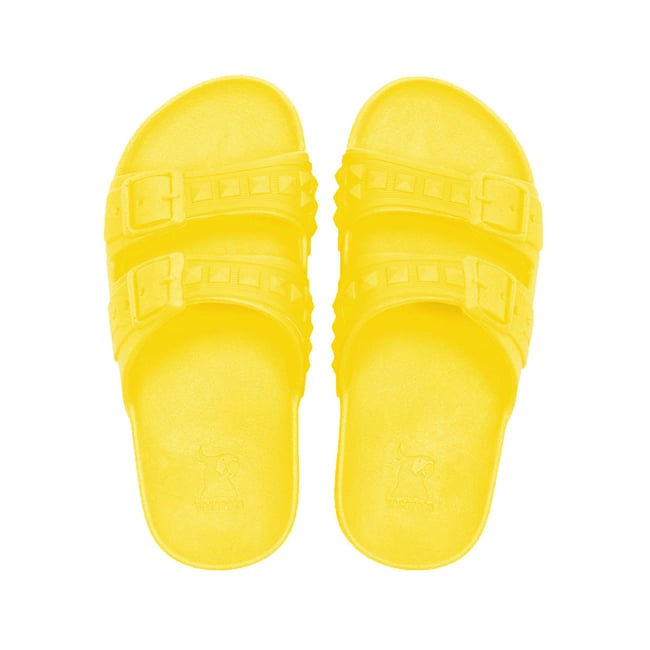 Sandales plates Enfant BELEM jaune fluo <span itemprop=