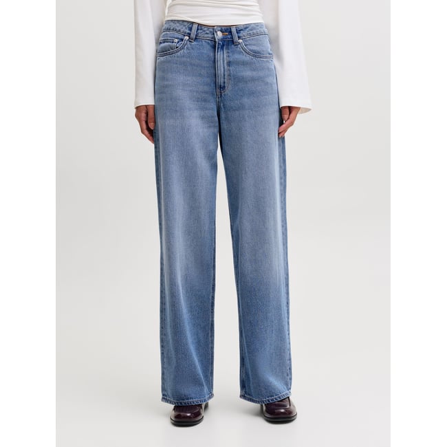 Jean À Coupe Large medium blue denim <span itemprop=