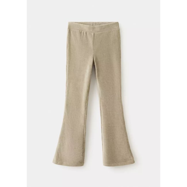 Legging flare en velours côtelé marron moyen <span itemprop=