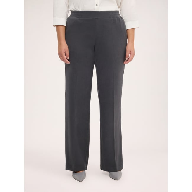 Pantalon en velours côtelé gris <span itemprop=