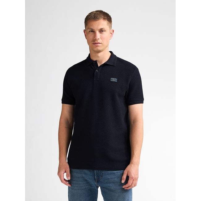 Polo dritta a maniche corte blu marino PETROL INDUSTRIES