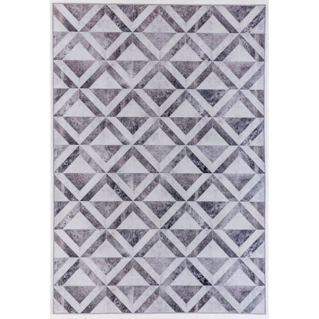 Tapis imprimé Serena, aspect cuir, plat Couleur gris <span itemprop=
