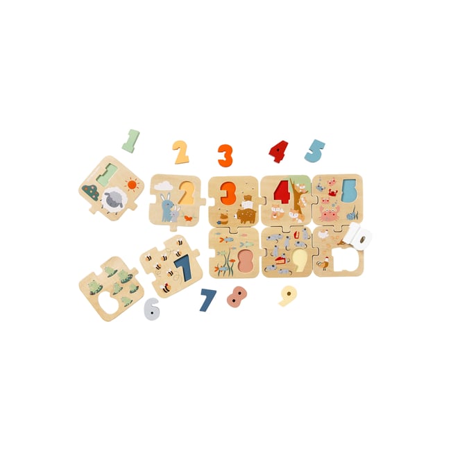 Puzzle des chiffres 2 en 1 en bois fsc® vert Vertbaudet | La Redoute