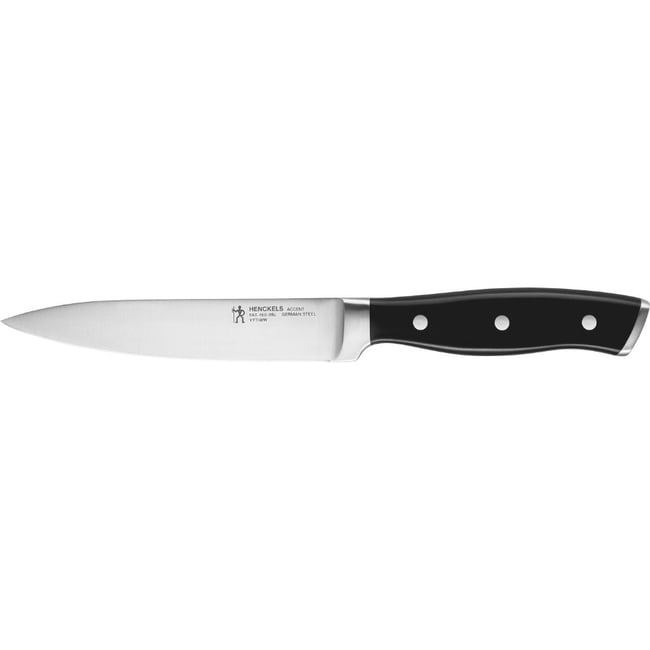 Couteau à trancher HENCKELS by ZWILLING Accent, 16 cm, Noir noir mat <span itemprop=