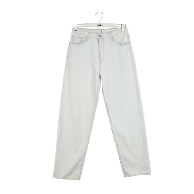 Jean large en coton - Très Bon État blanc <span itemprop=