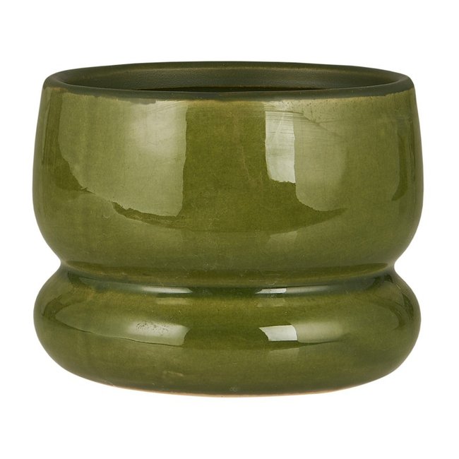 Cache-pot céramique  Firenze Couleur vert <span itemprop=