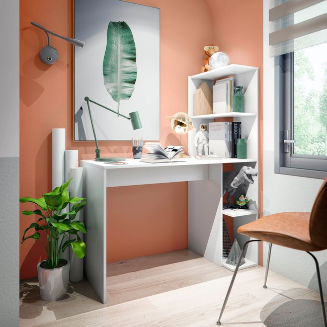Bureau réversible avec étagères - TERRE DE NUIT