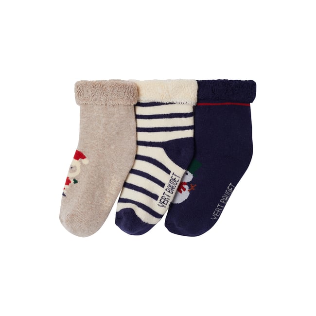 Lot de 5 chaussettes noël marine <span itemprop=