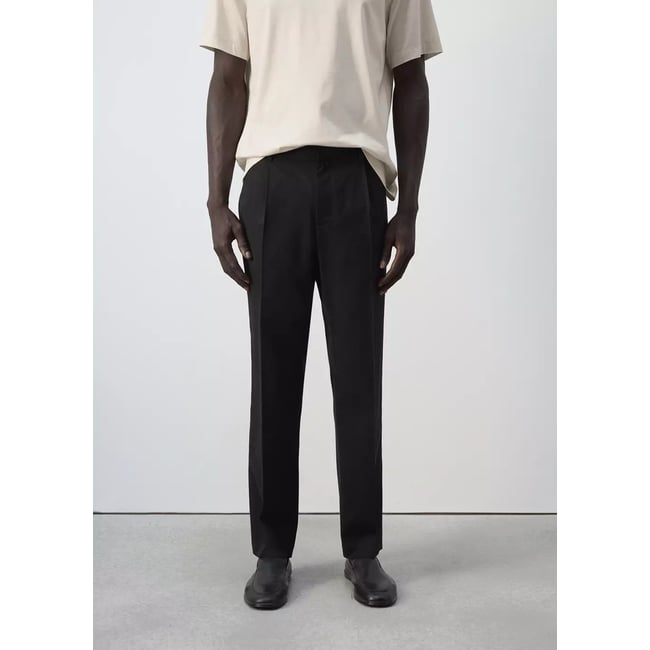 Pantalon regular fit en mélange de lyocell et coton - MANGO MAN