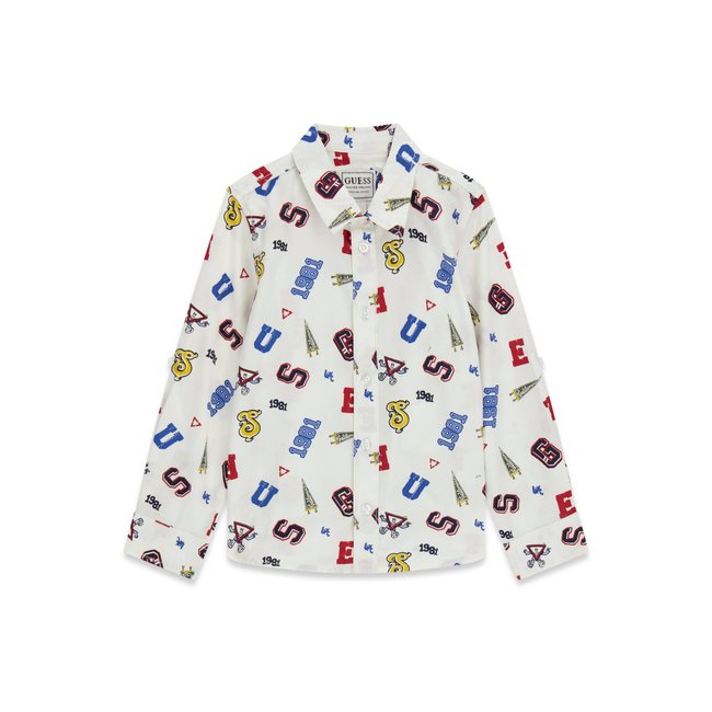 Chemise Imprimée blanc multi <span itemprop=