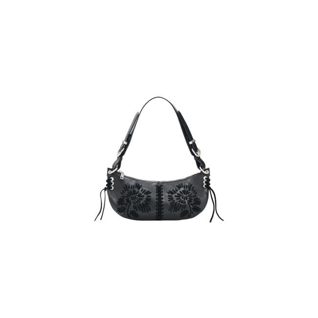 Sac brodé moyen noir <span itemprop=