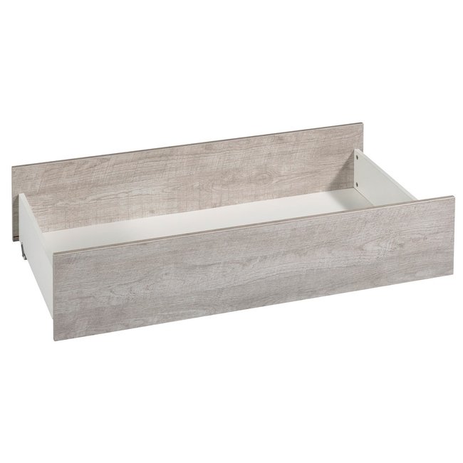 Tiroir de lit évolutif en bois Couleur blanc <span itemprop=