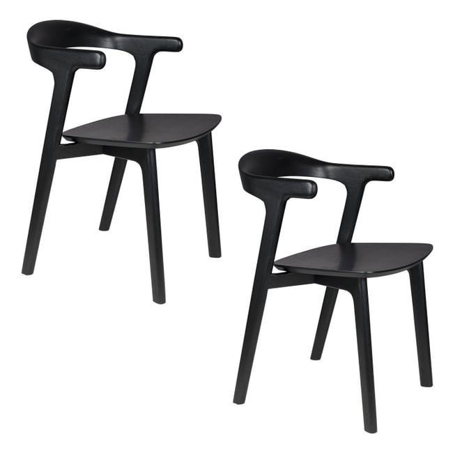 Chaise design en bois (lot de 2), NORTHWOOD - ZUIVER
