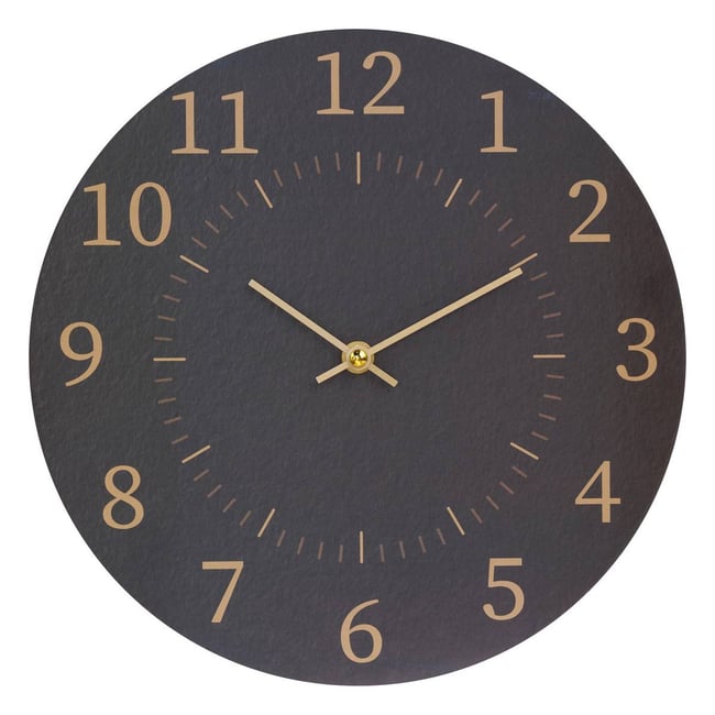 Horloge en bois BORIS Couleur noir <span itemprop=