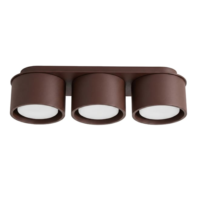 Plafonnier Aluminium Marron Gx53 3 MODO Couleur marron <span itemprop=
