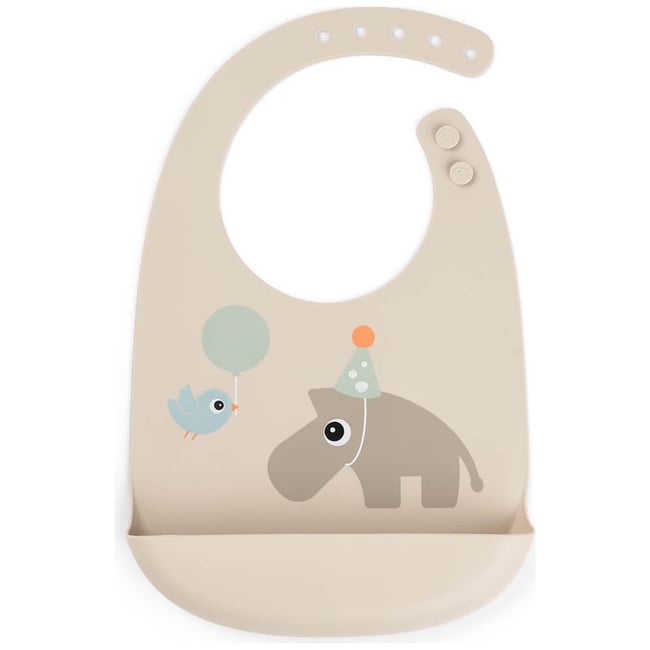 Bavoir silicone sable <span itemprop=
