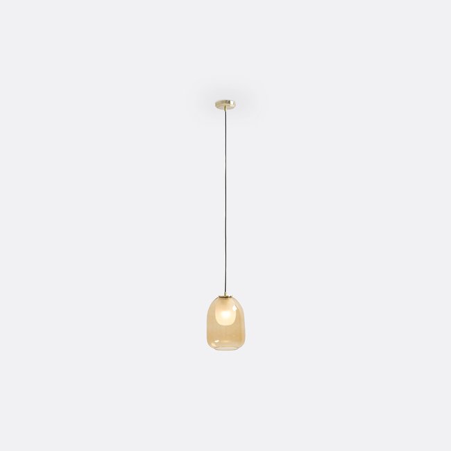 Lampadario ottone e vetro ambrato Ø20 cm, Bumble ottone LA REDOUTE INTERIEURS